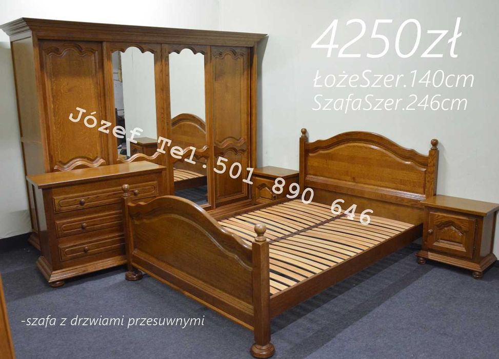 Sprzedam meble do sypialni - łóżko komoda szafa szafki nocne Zestawy