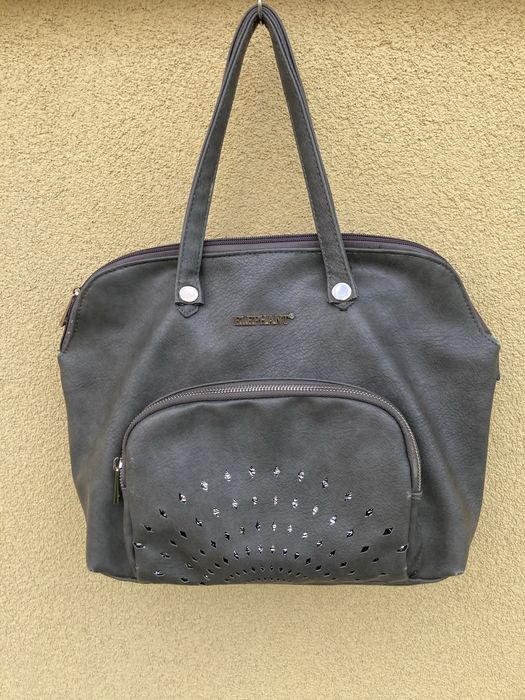 Torebka do ręki kor ciemno szary