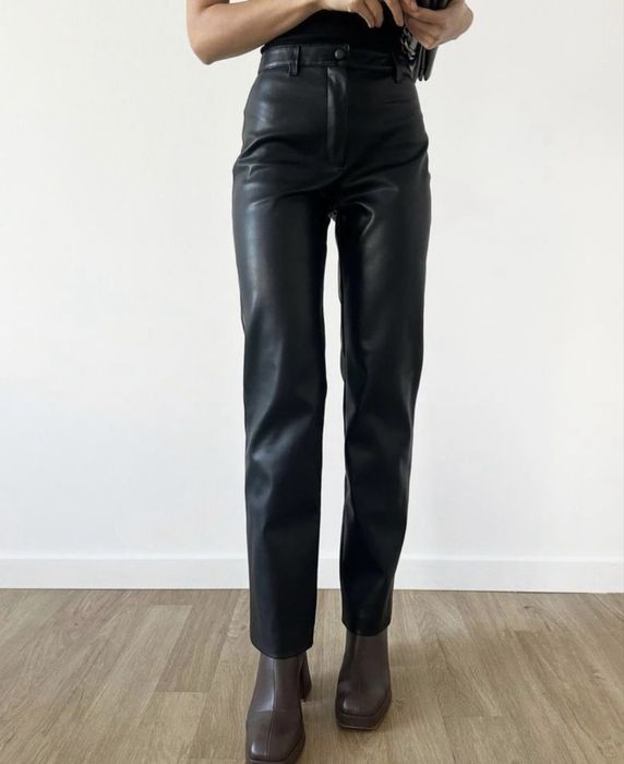 Штани брюки еко-шкіра в стилі Zara Mango