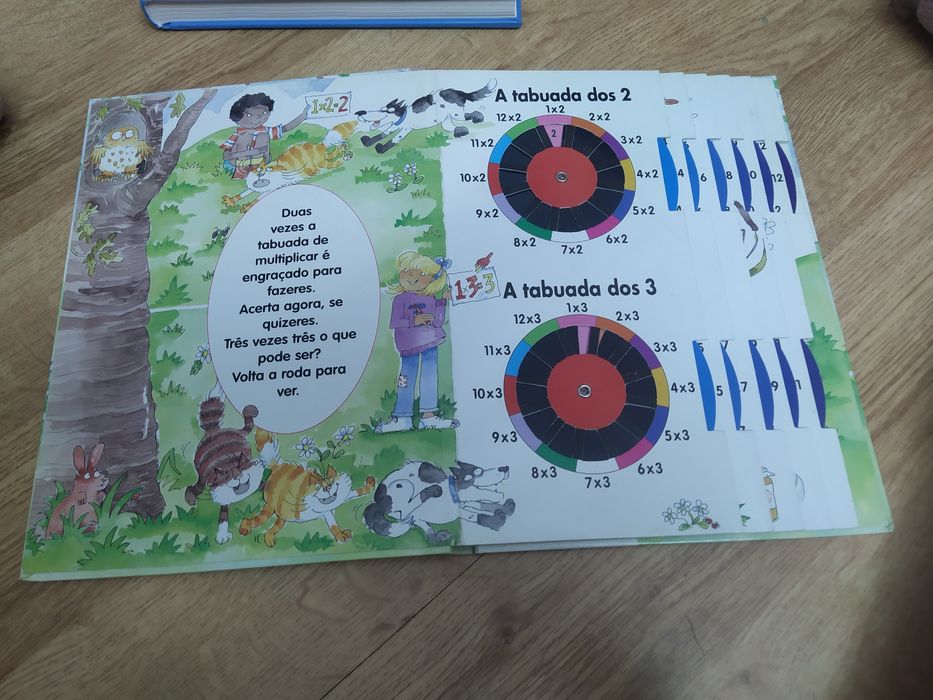 Vendo o livro "Disca a tabuada de multiplicar"