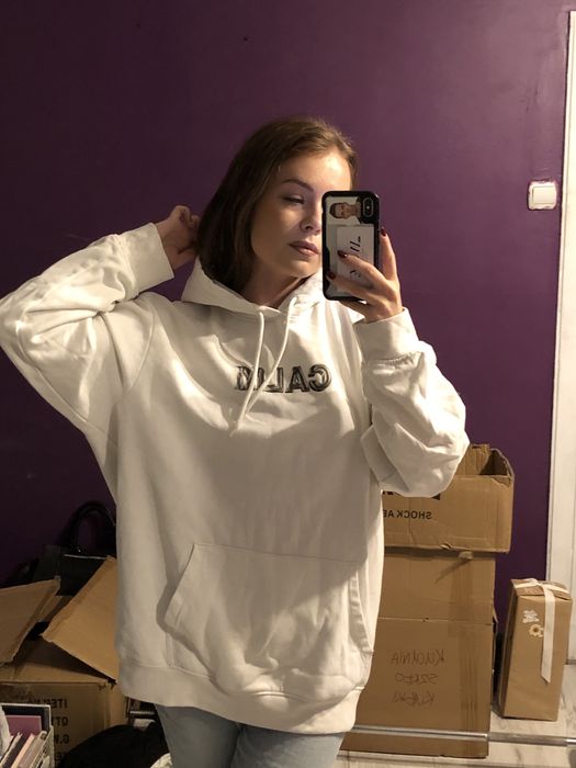 Biała bluza z kapturem Calm | H&M