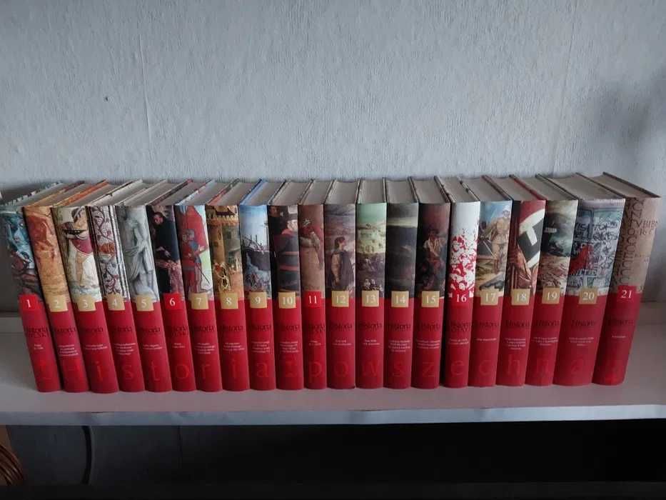 Historia Polski, historia powszechna-biblioteka GW-komplet 21 tomów