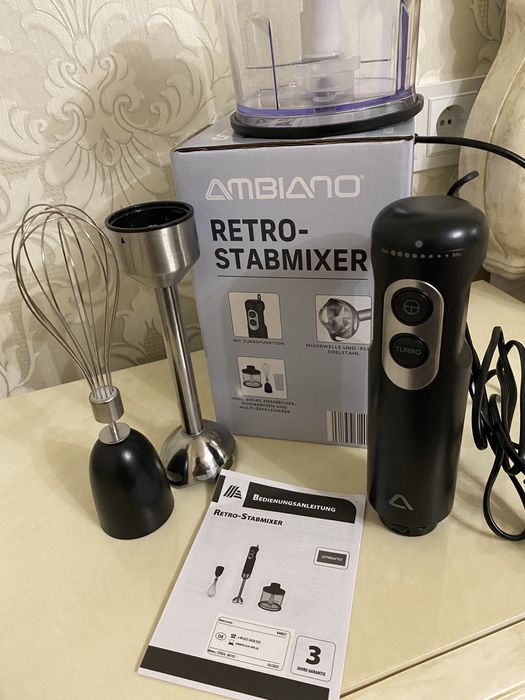 Блендер 3 в 1 AMBIANO Retro Stabmixer(ручний блендер) з Німеччини