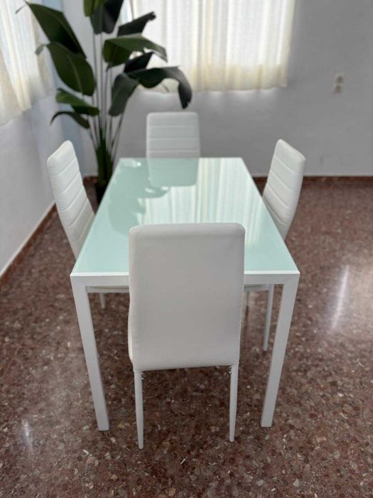 Mesa de vidro com 4 cadeiras Paga na ato entrega Envio Gratis