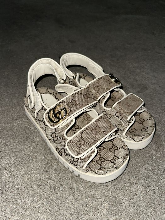 GG тканевые сандалии GUCCI (816630FAD9F)