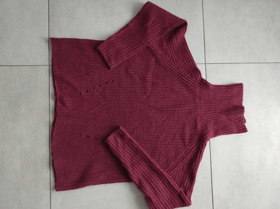 Golf oversize M bordowy