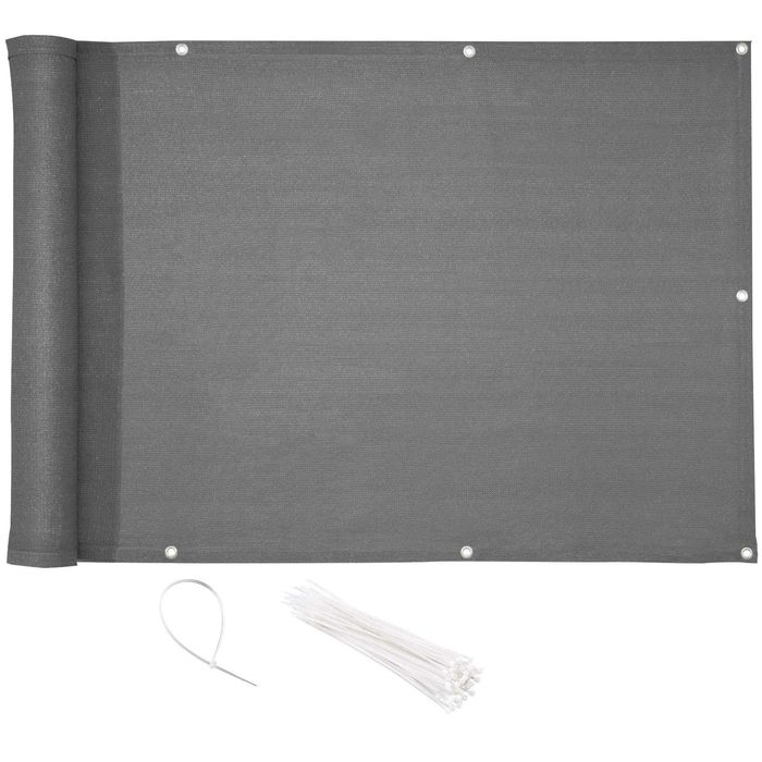 CelinaSun Osłona Balkonowa 0.9x4 m Szara Antracytowa