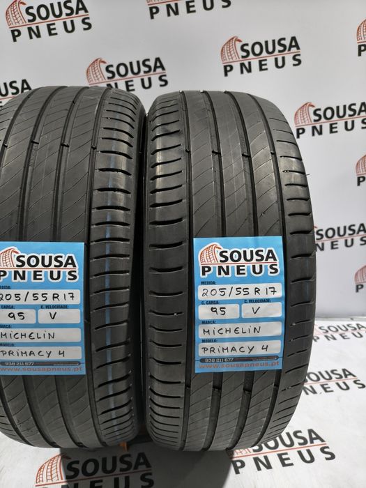 2 pneus semi novos 205-55R17 Michelin - Oferta dos portes