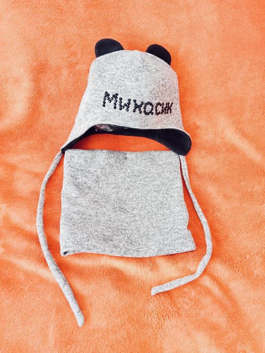 Набір дитячий зимовий IKKS (3 набори) шапка та димохід 45