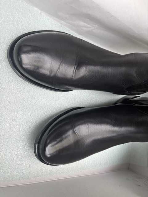 Buty skórzane damskie (kozaki) 7 MIL, r.41 - nowe