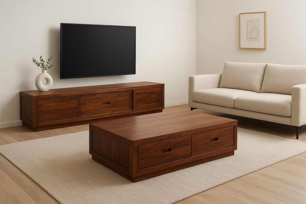 Тумба ТВ консоль; стол журнальный, массив дерева, цена за тумбу.