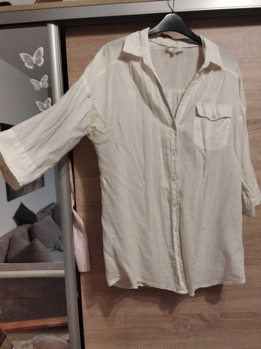 Koszula damska, rękaw 1/2, długa.