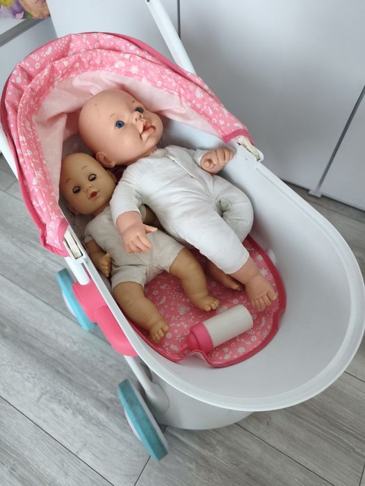 Wózek dla lalek głęboki lalki butelka poduszka smoby