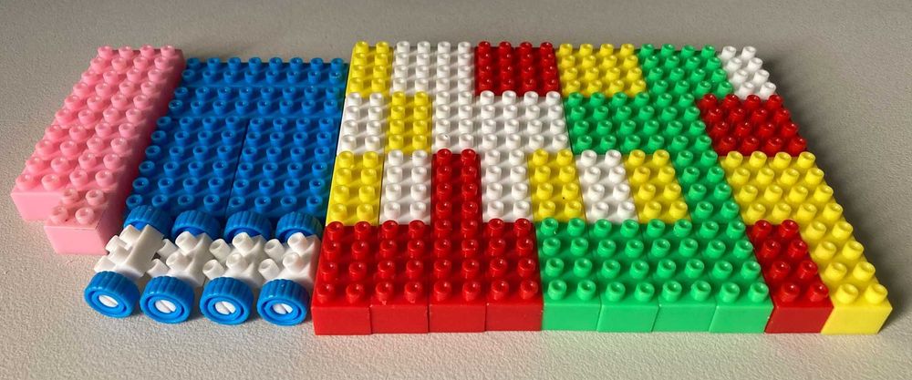 Conjunto de Pequenos Blocos de Construção (59 peças)