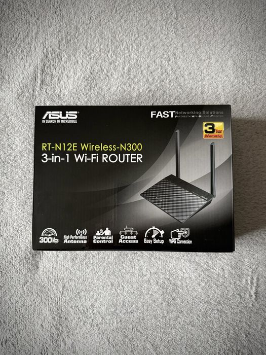 Роутер Asus RT-N12E Wireless-N300 3-in-1 Wi-Fi ROUTER