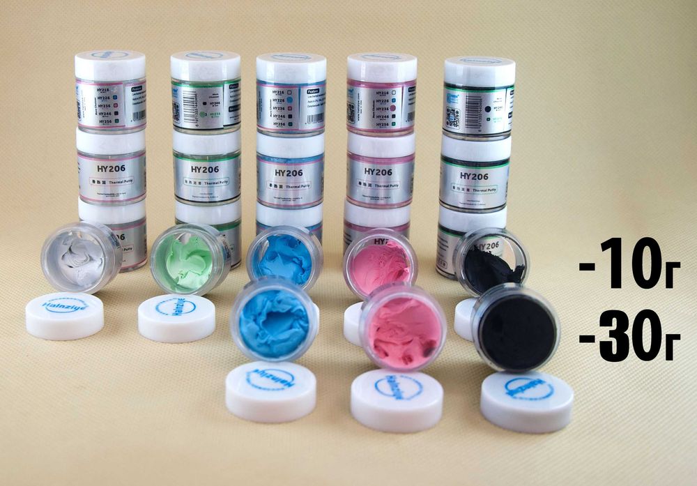 Термопрокладка пластелин HY216 - HY256 банка 10, 30г термоинтерфейс