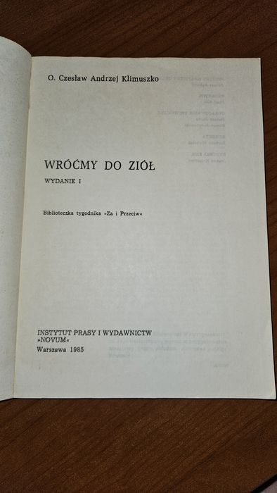 "Wróćmy do ziół" Klimuszko
