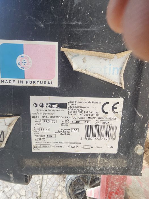 Aluguer de betoneira maquina de lavar e Airless