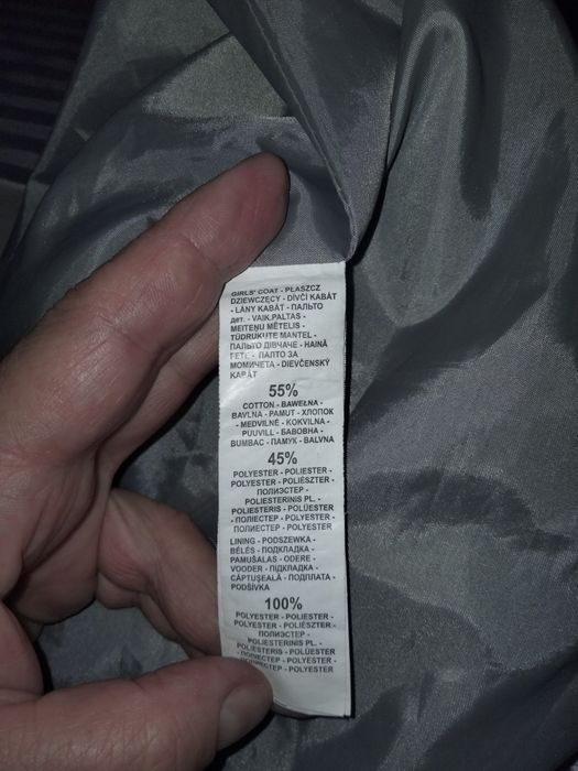 Płaszcz młodzieżowy dziewczecy