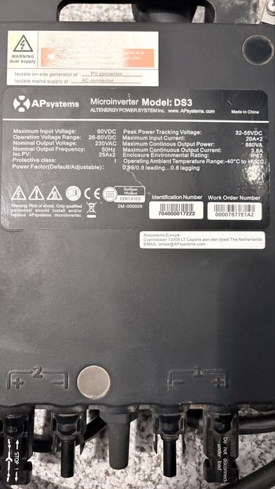 Microinversor APsystems DS3