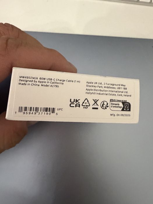Kabel USB-C 60W Nowy 1m