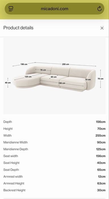 Sofa micadoni 3 lugares