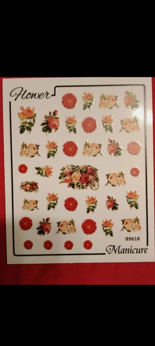 Naklejki na paznokcie samoprzylepne kwiaty