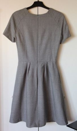 Simple sukienka wełniana szara suknia 34 xs 36 s wełna suknia