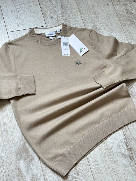 ОРИГІНАЛ Преміум легкий  Lacoste бавовна беж, хакі, сірий, блакитний S-XXL