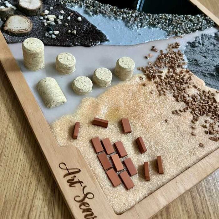 Plac budowy Panel sensoryczny Makieta Montessori zabawa duży