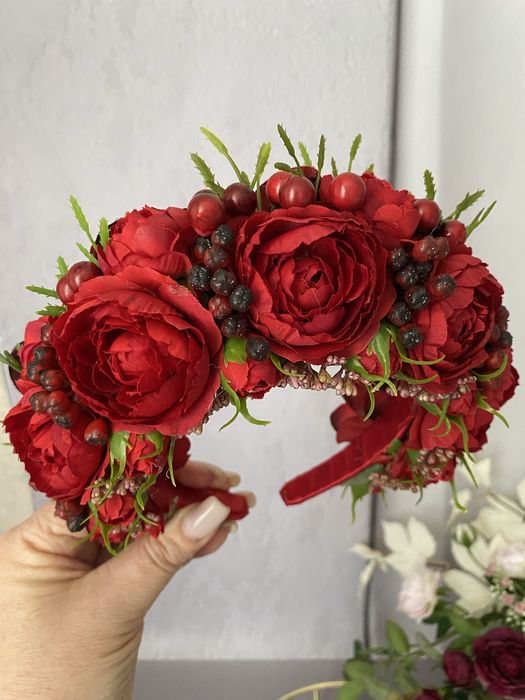 Віночок вінок на голову украінський вінок обруч обідок