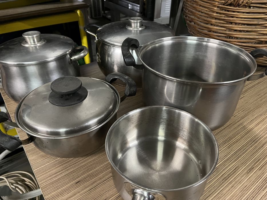 Tachos em inox conjunto de 5 unidades