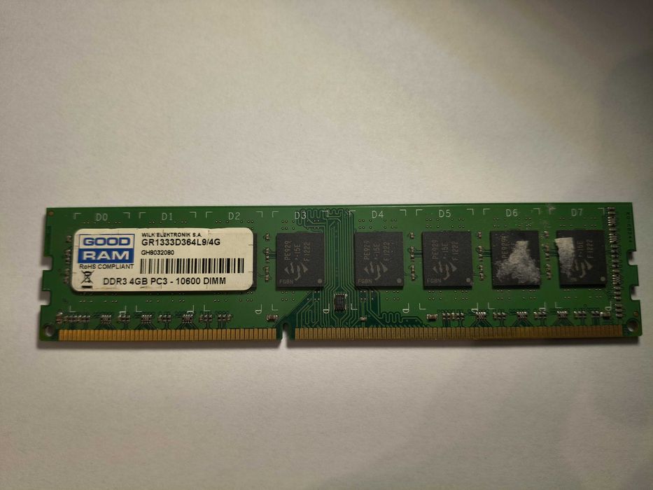 Pamięć RAM Goodram DDR3 4 GB 1333 MHz, 360 szt (20 zł za sztukę)