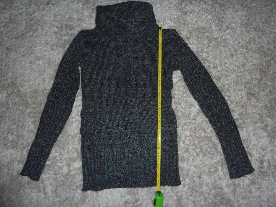 Nowy ciepły ciemnoszary sweter / golf