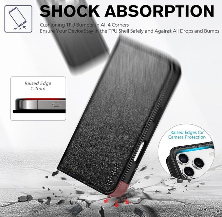 TUCCH Etui / Case do iPhone 17 Pro, kolor czarny