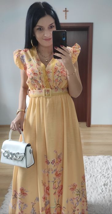 Sukienka długa maxi wesele impreza chrzciny komunia