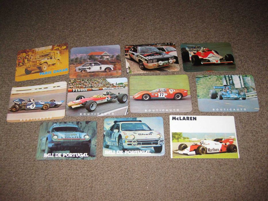 11 Calendários de "Carros de Corridas/Diversas Fórmulas” Impecáveis!