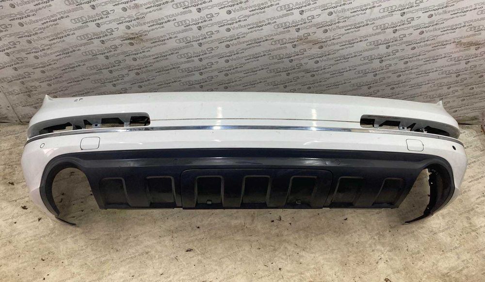 Бампер с ХРОМОМ задний задній Audi \ Ауди Q7 4L кузов 2010 - 2015