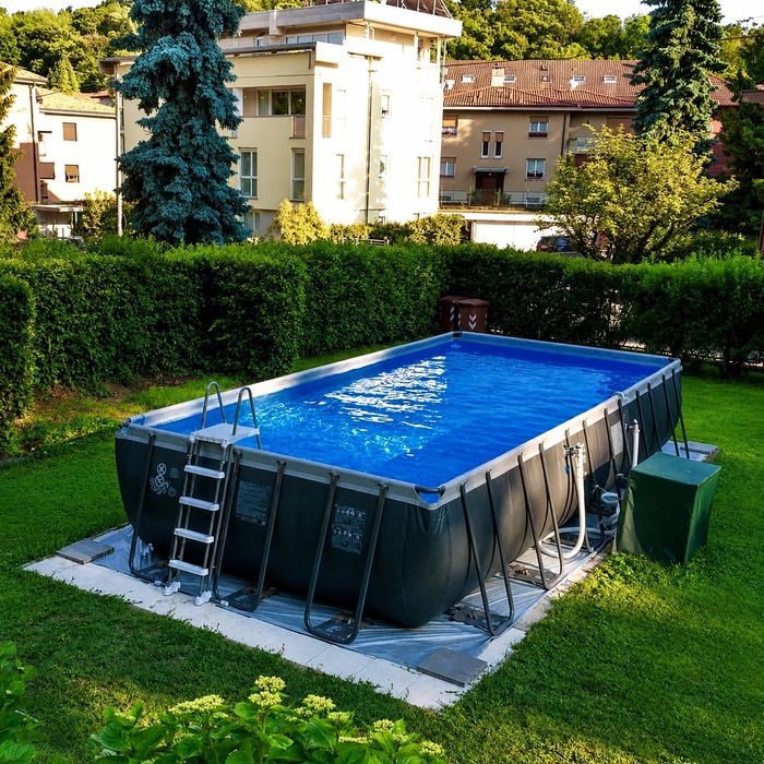 Каркасний басейн Intex 26364 / 26368 (732×366×132) з піщаним насосом ULTRA XTR Rectangular Frame Pool 7 м великий прямокутний