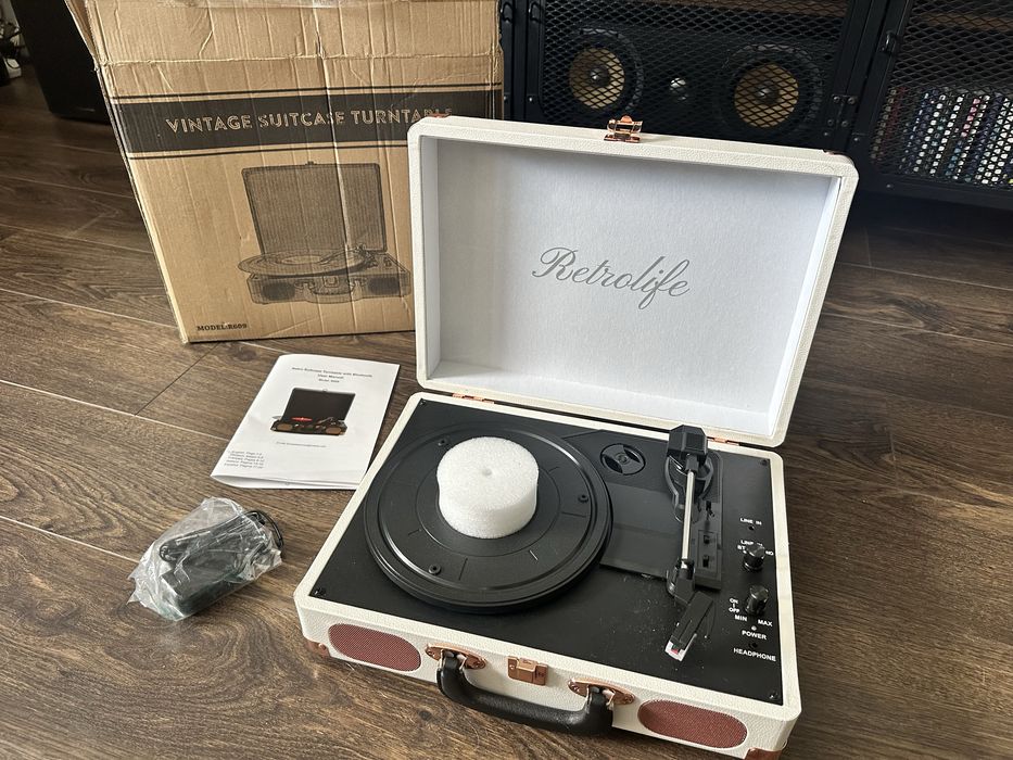Adapter gramofon walizkowy nowy  retro