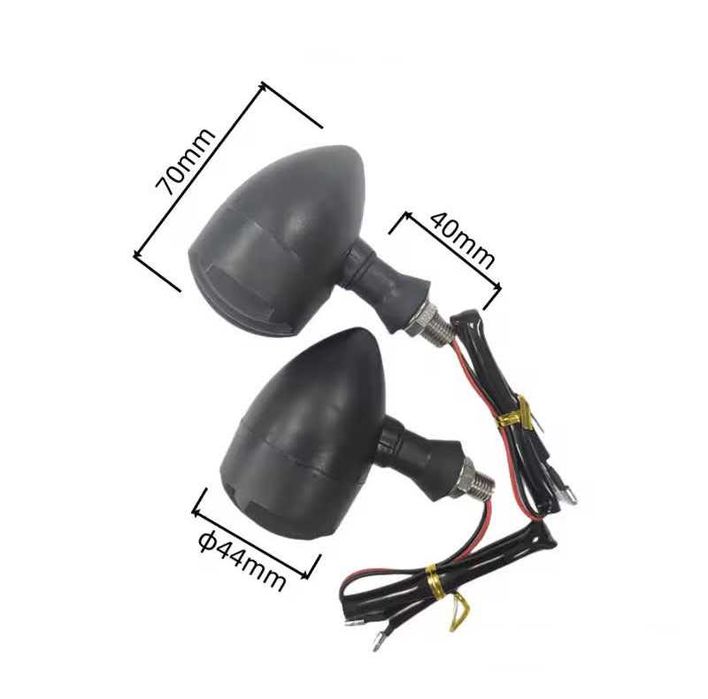 Par Piscas LED com Grelha Plástico - Lentes Âmbar
