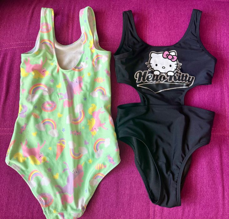 2 stroje kąpielowe dla dziewczynki 122/128 H&M oraz Reserved