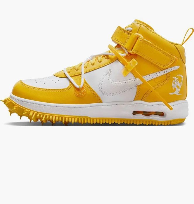 Кросівки чоловічі Nike X Off-White™ Air Force 1 Mid Sp Lthr Yellow/White DR0500-101