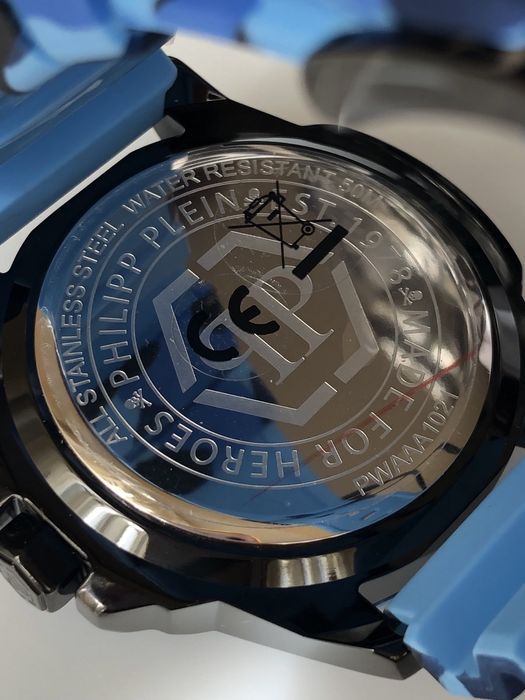 Новинка! Чоловічий годинник Philipp Plein The $kull Blau