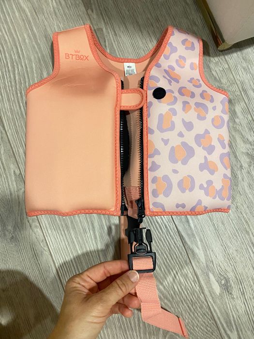 Colete Flutuante Aprendizagem 9 a 14kg - marca BTBOX Rosa/lilás