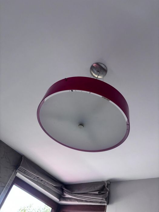 Lampa wisząca sufitowa duża czerwona Lima