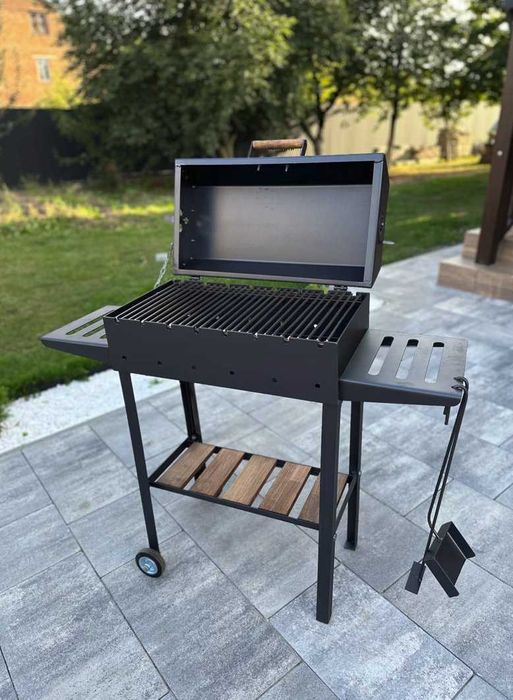 Мангал з кришкою для шашлику барбекю та відпочинку метал 4 мм