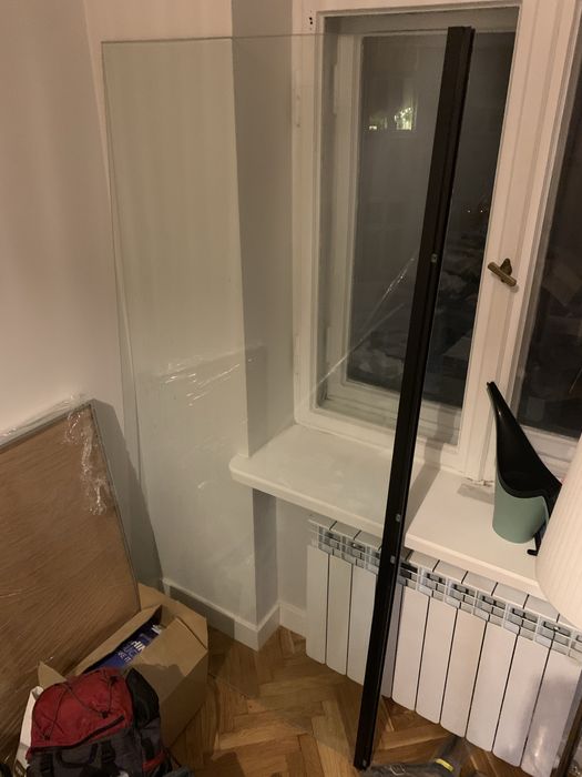 Szyba prysznicowa walk in 195 × 97,5 cm