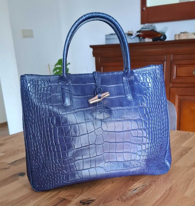 Torba Lonchamp Roseau dark blue