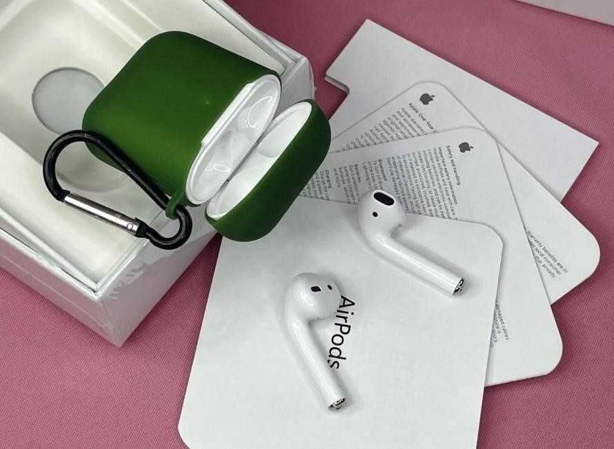 Беспроводные наушники Airpods 2 Lux качества!! + Чехол в Подарок